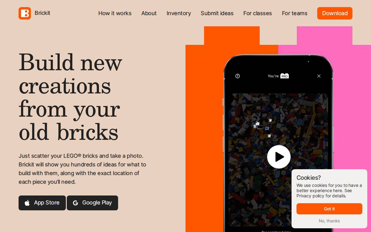 Brickit website preview