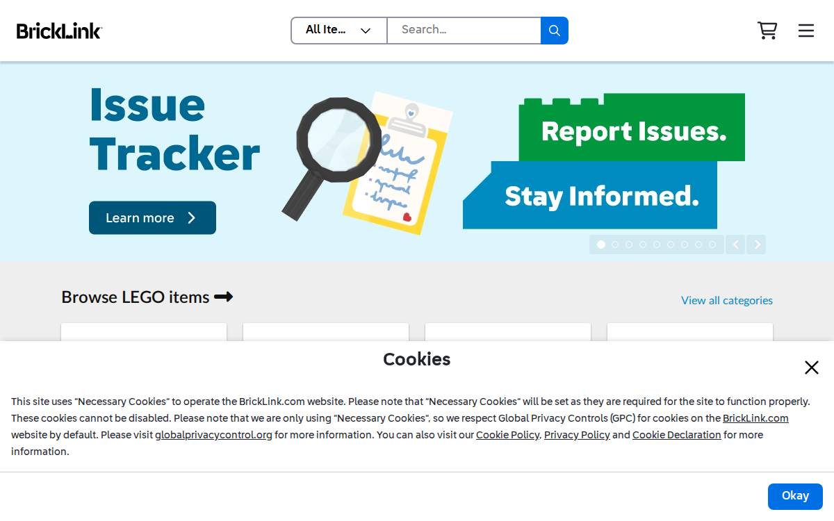 Bricklink website preview