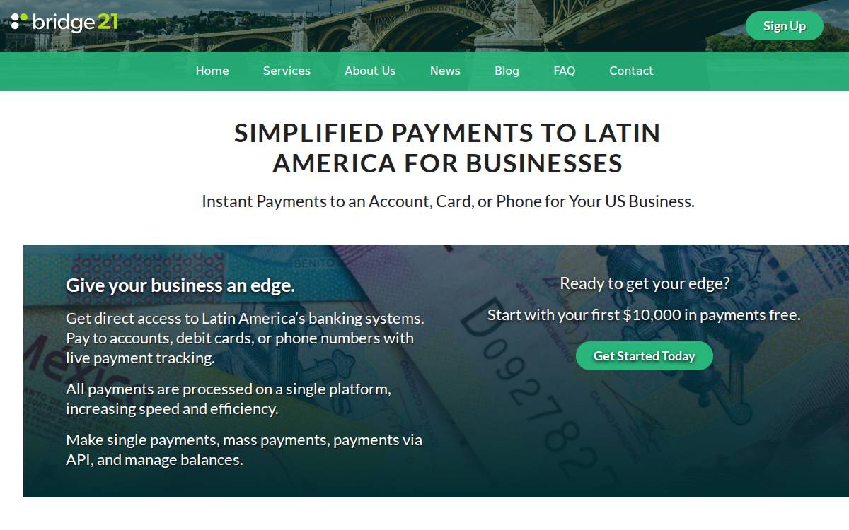 bridge21 website preview