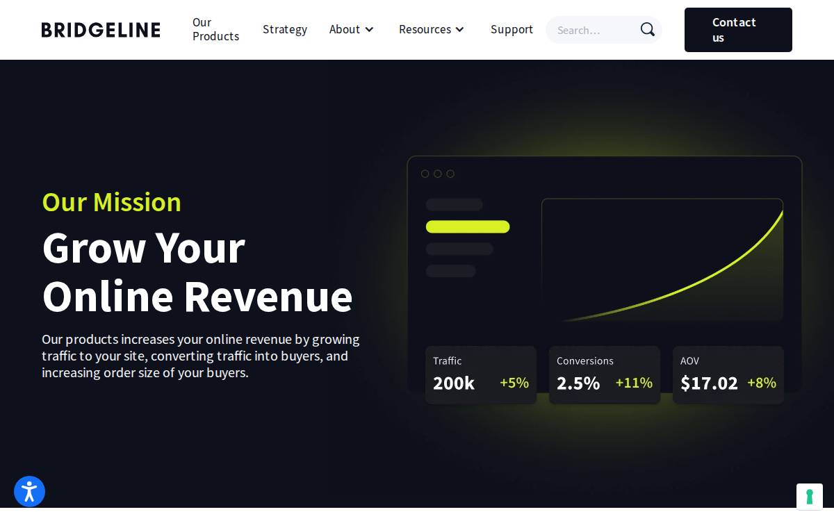 Bridgeline website preview