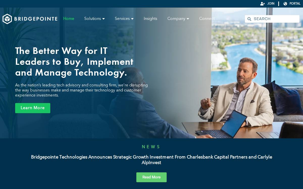 Bridgepointe Technologies website preview
