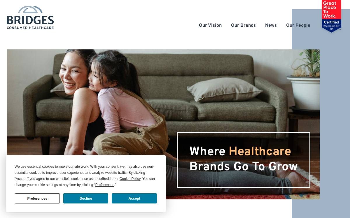 Bridges Consumer Healthcare website preview