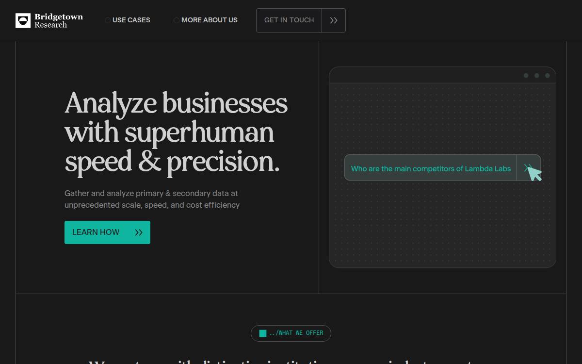 Bridgetown Research website preview