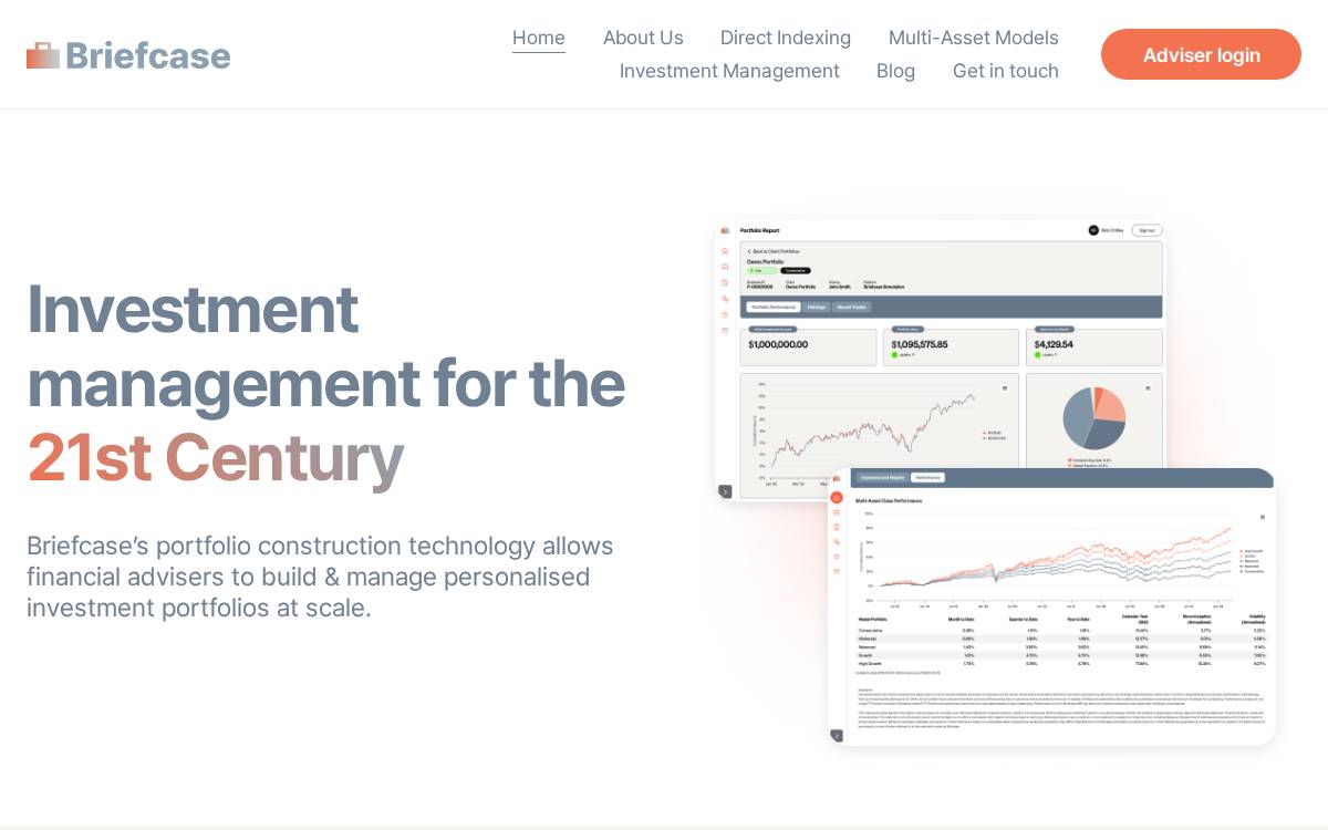 Briefcase website preview