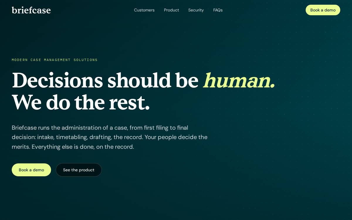 Briefcase Technology website preview