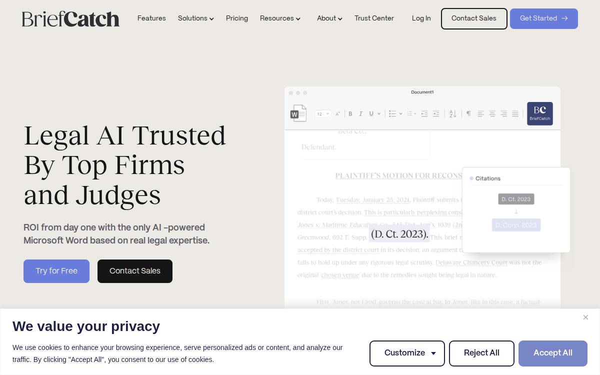 BriefCatch website preview