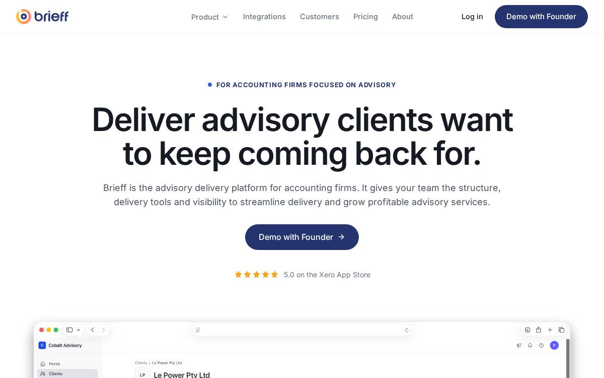 Brieff website preview