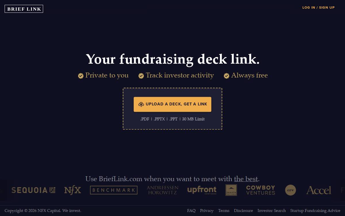 BriefLink website preview