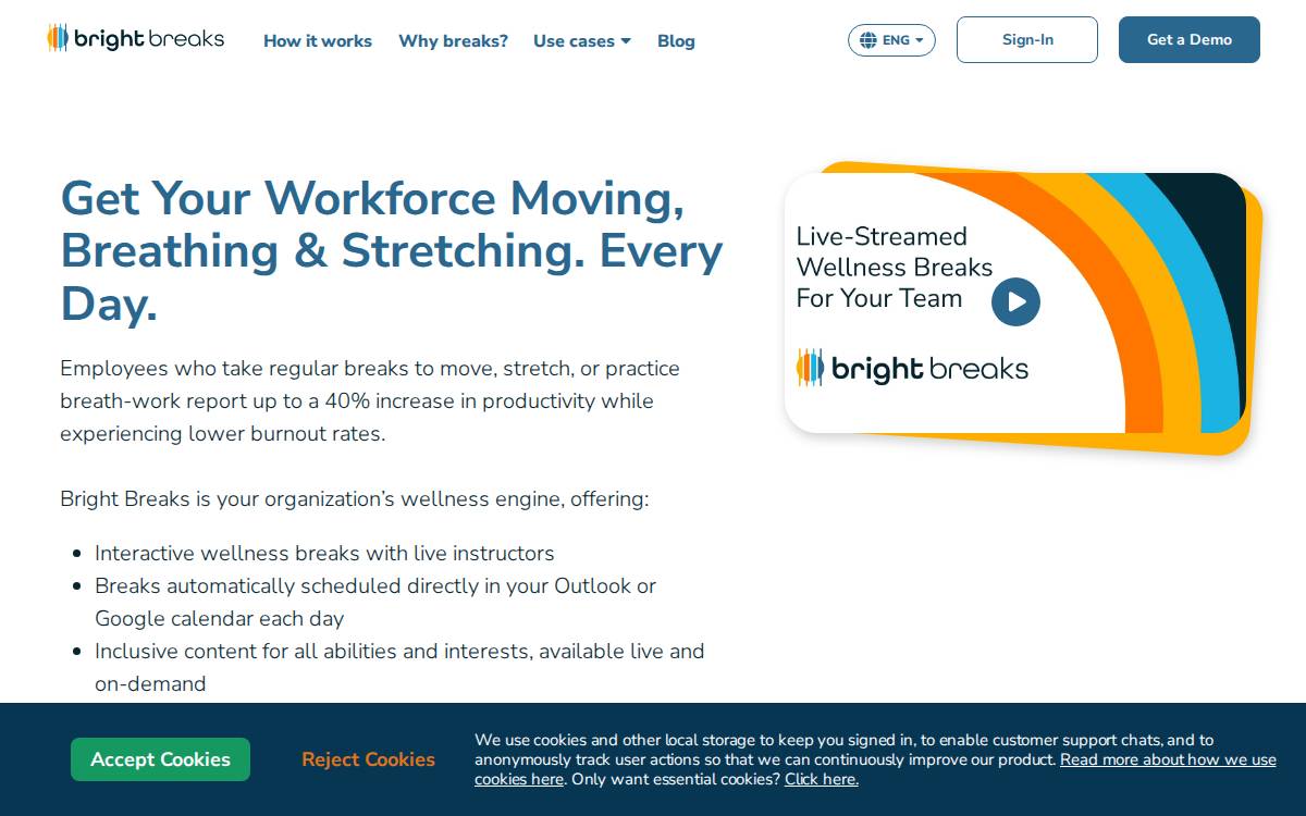 Bright website preview