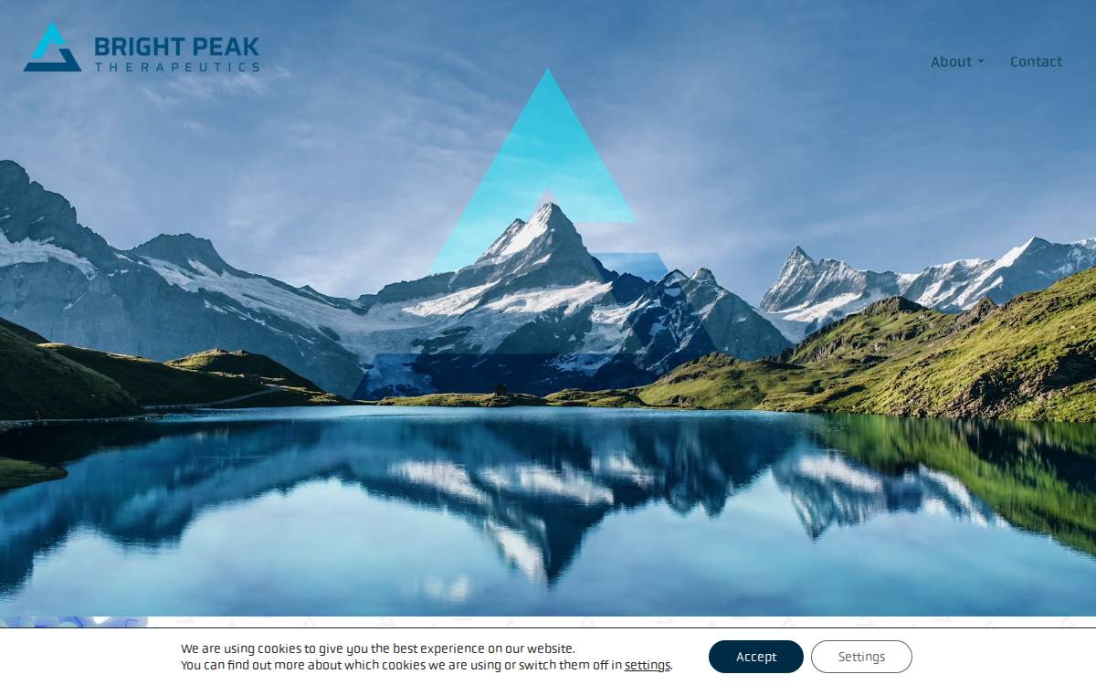 Bright Peak Therapeutics website preview