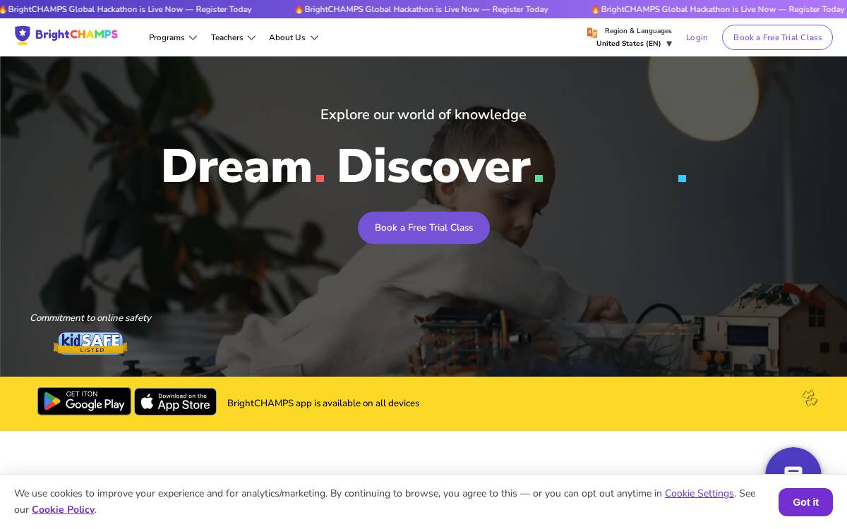 Brightchamps website preview