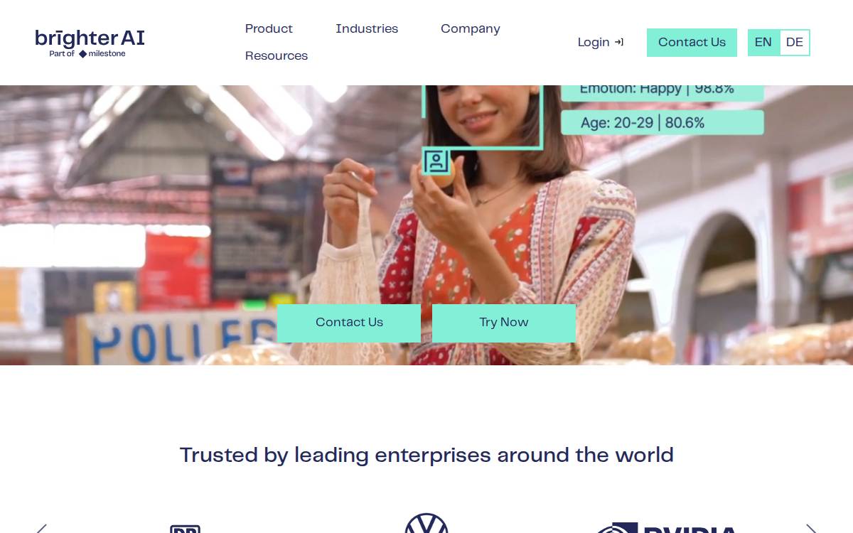 Brighter AI website preview