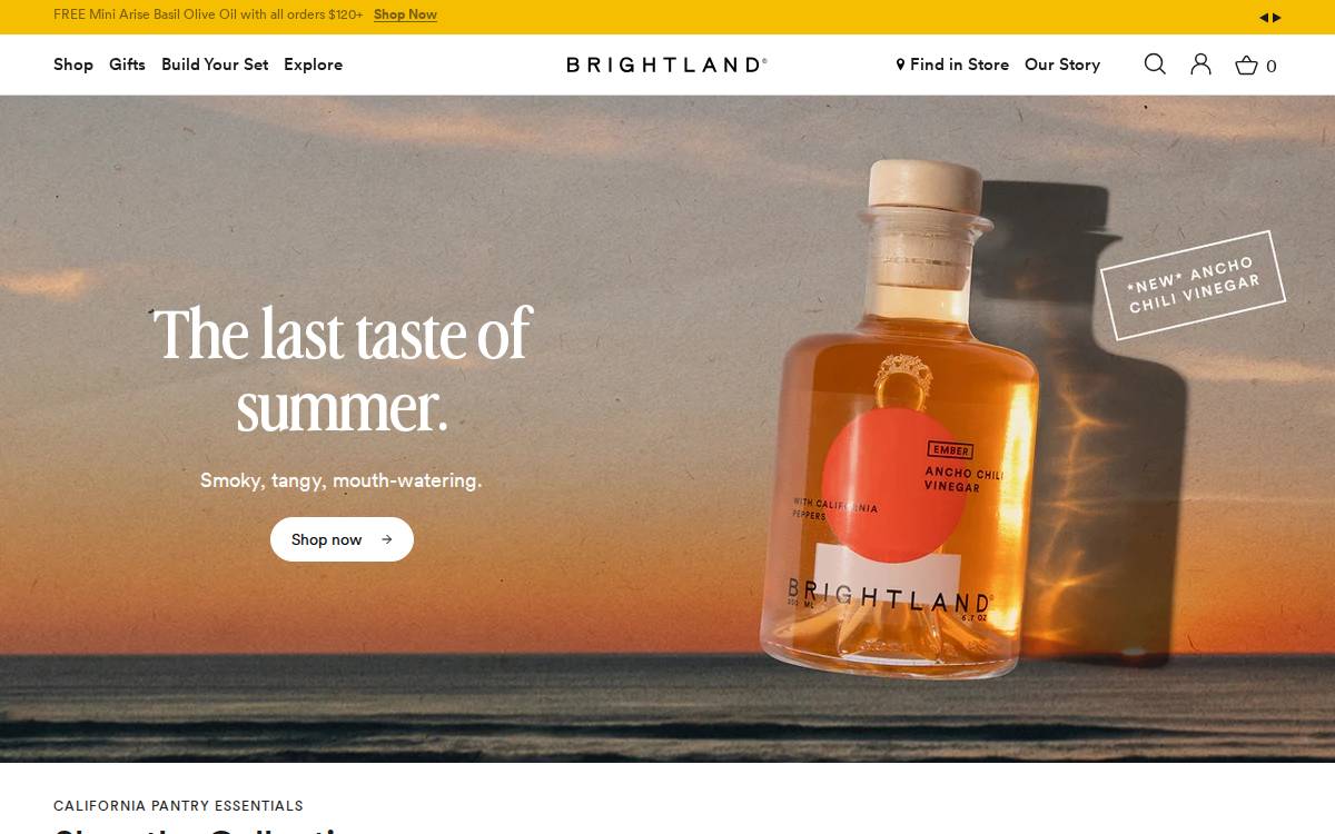 Brightland website preview
