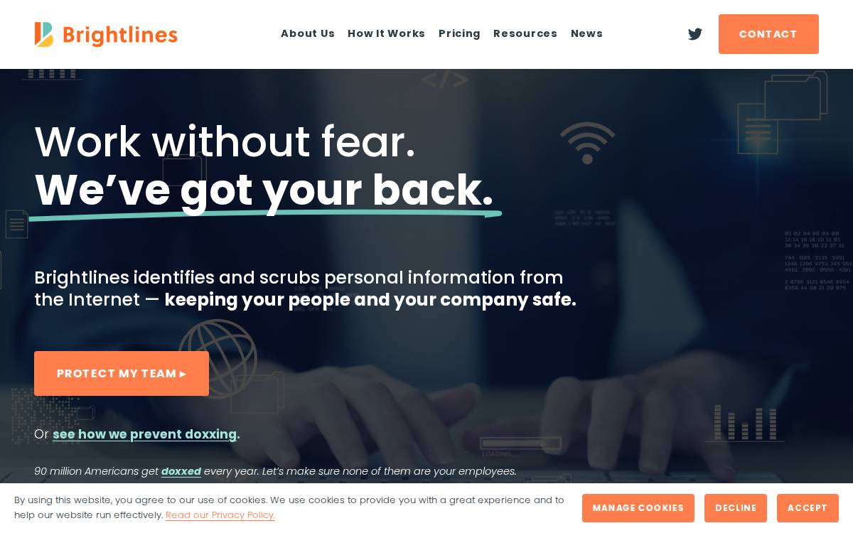 Brightlines website preview