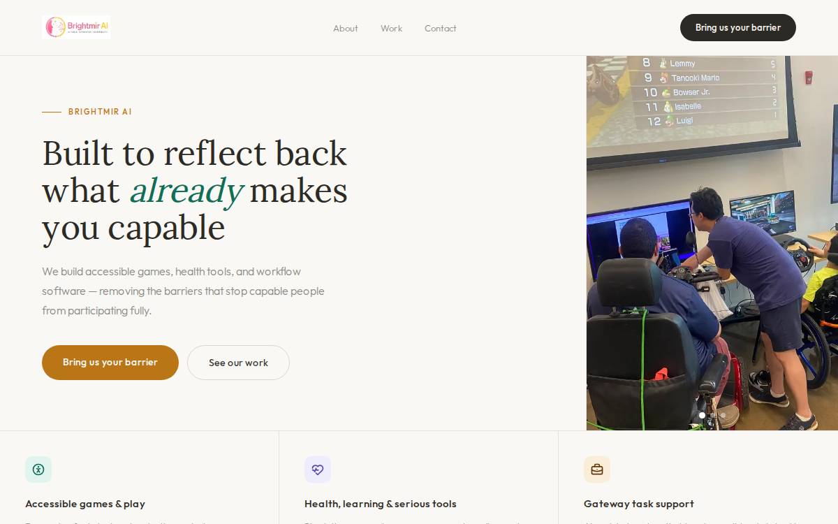 Brightmir AI Website website preview