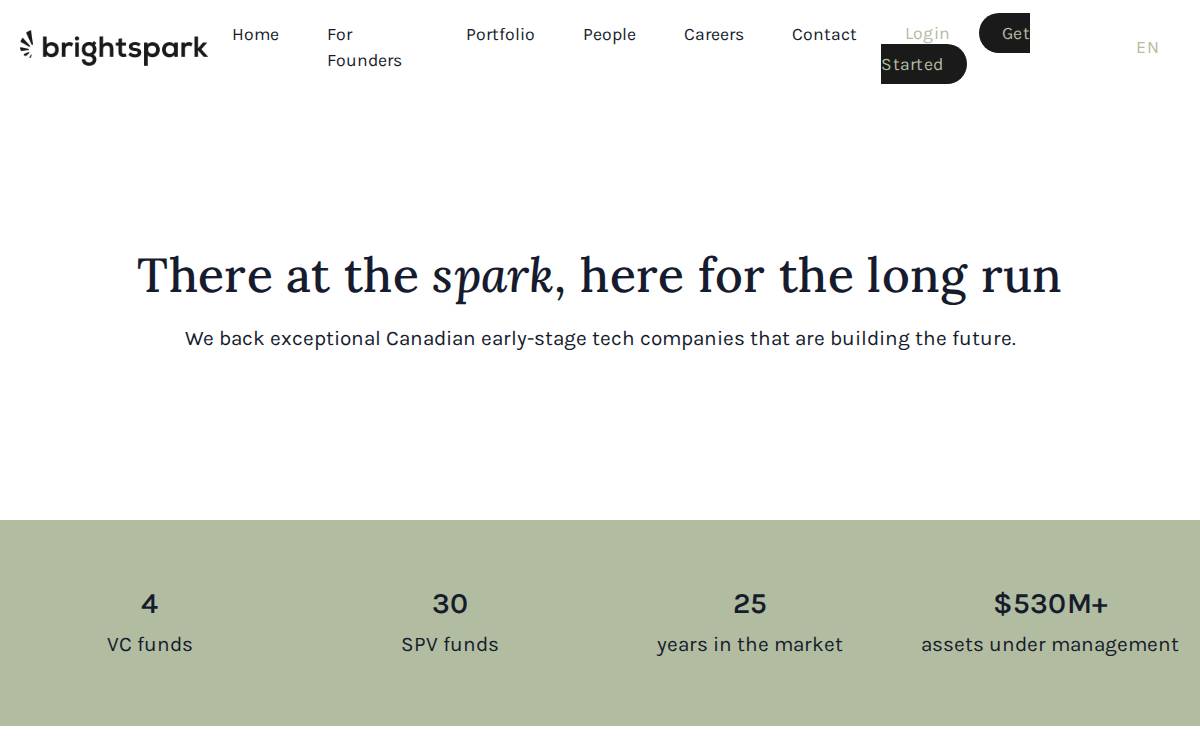 Brightspark Capital Inc. (Exited) website preview