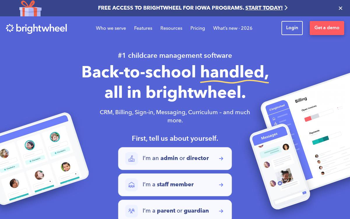 Brightwheel website preview