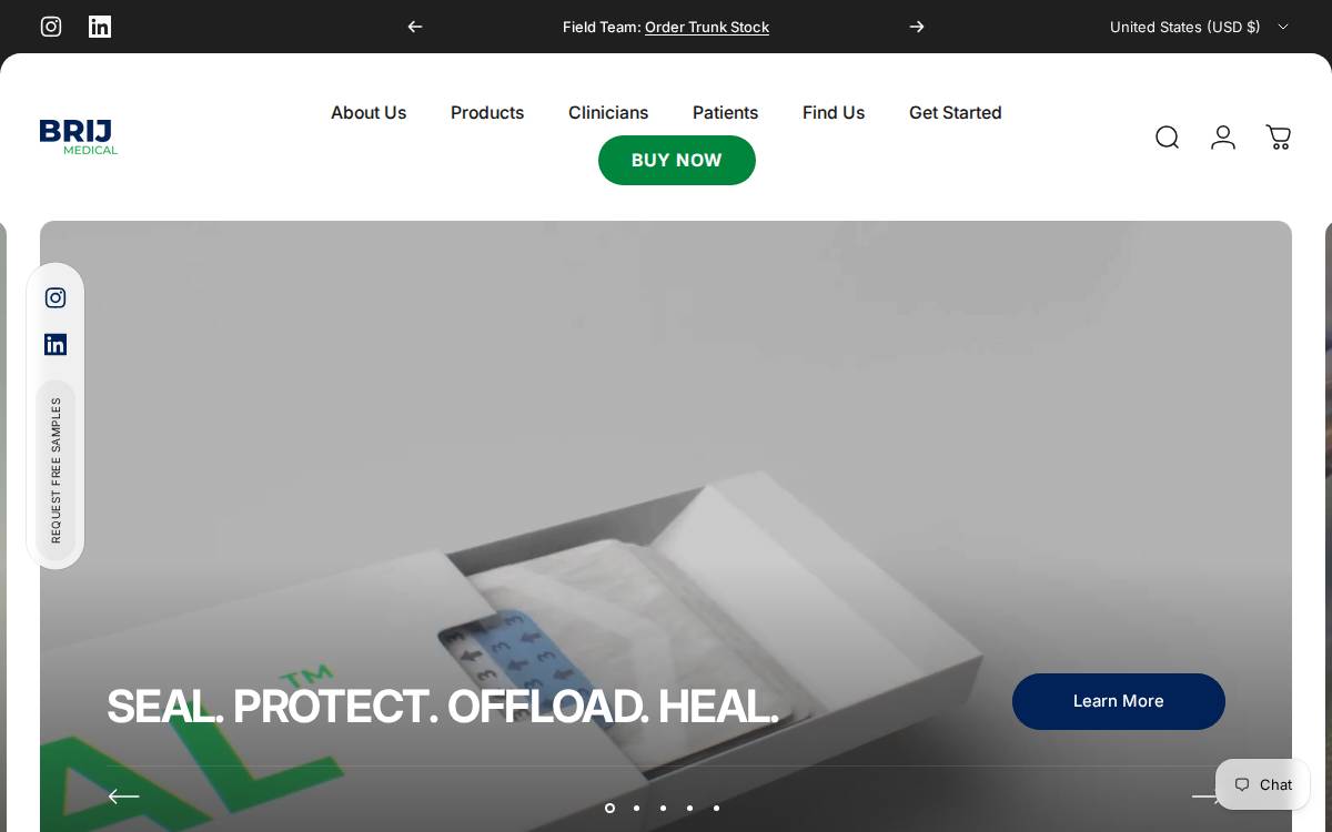 Brij Medical website preview