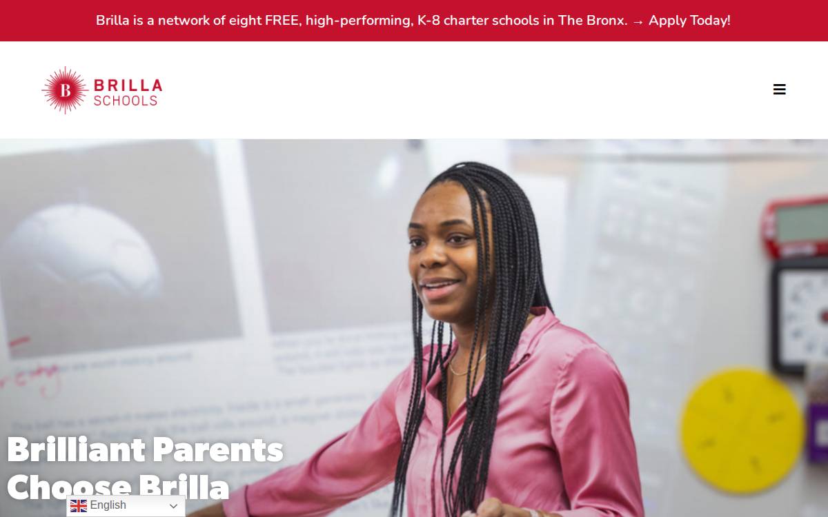 Brillaschools website preview