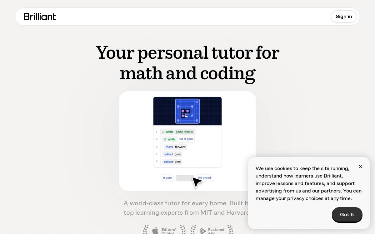 Brilliant website preview