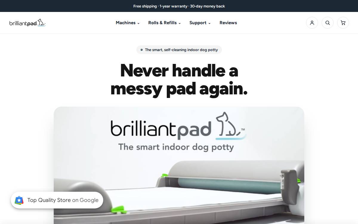 BrilliantPad website preview