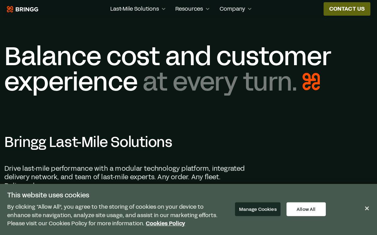 Bringg website preview