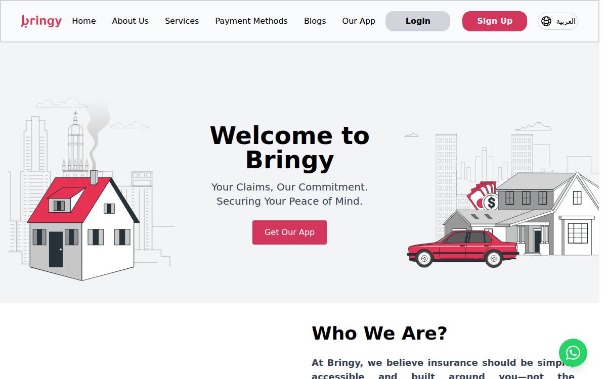 Bringy website preview
