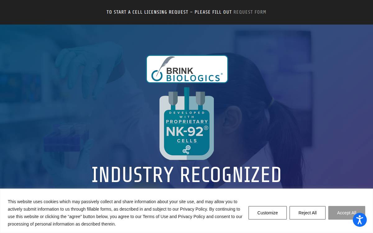 Brink Biologics website preview