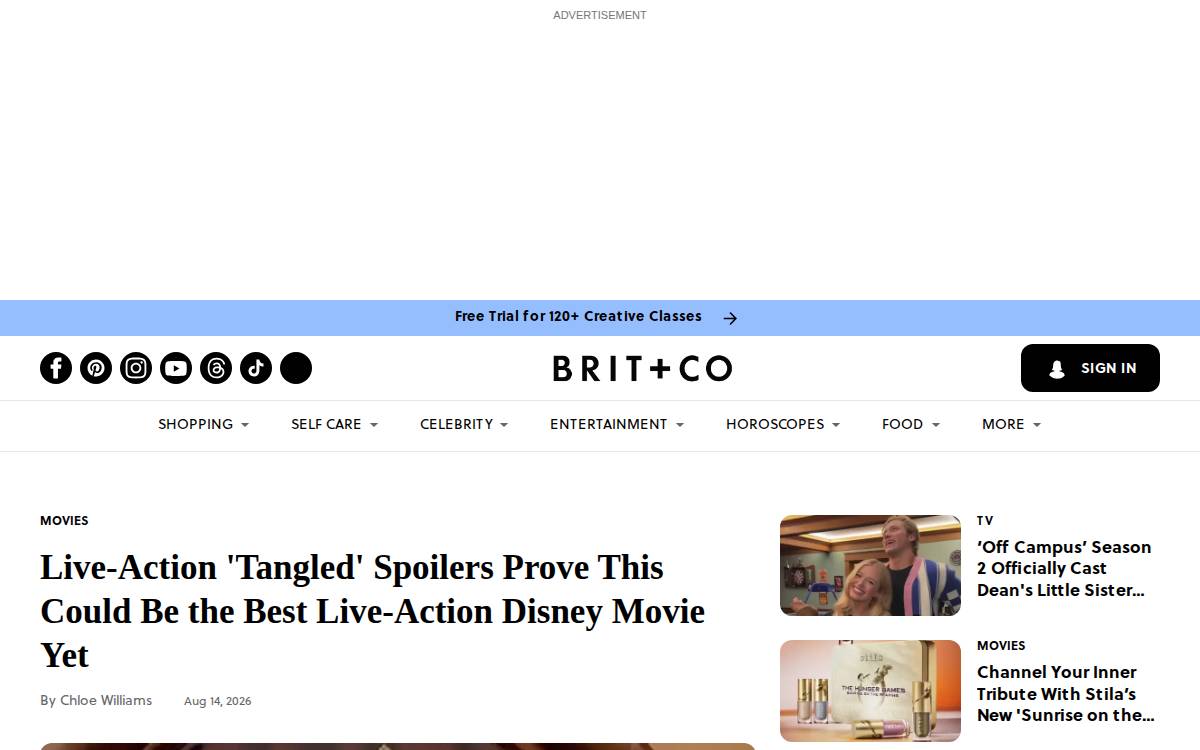 Brit + Co website preview