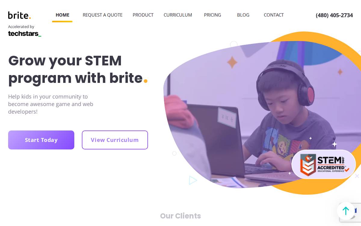 Brite website preview