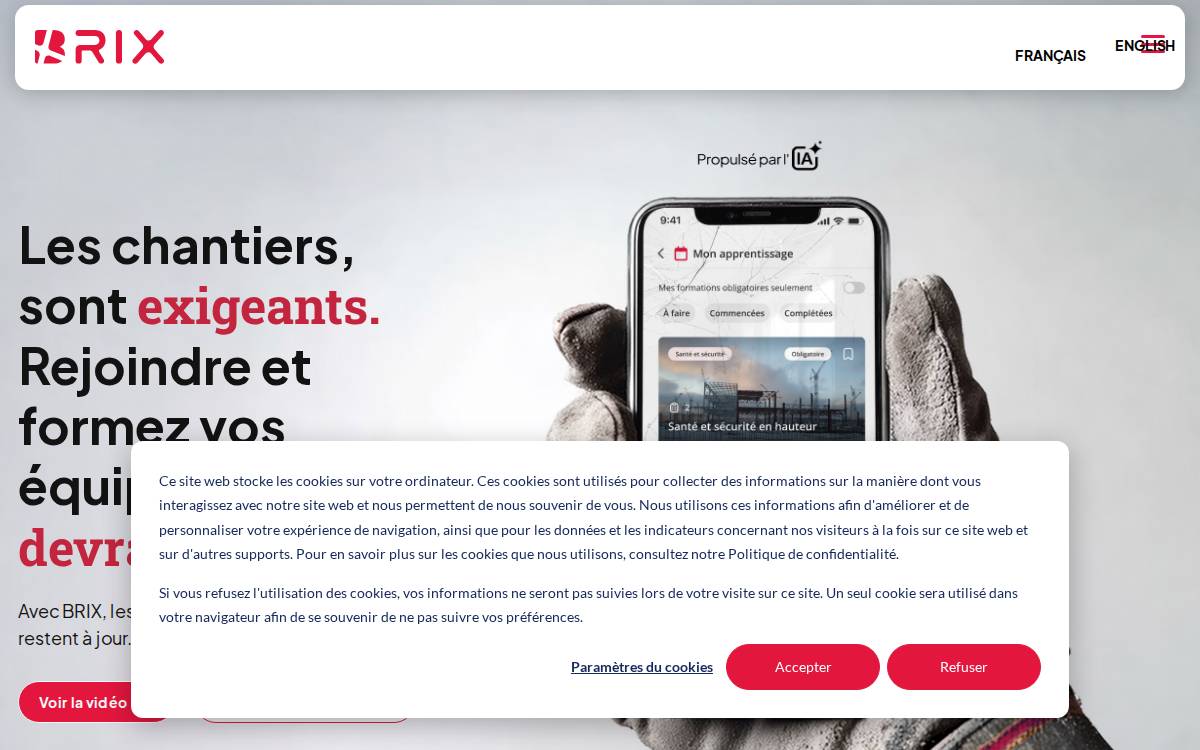 Brix website preview