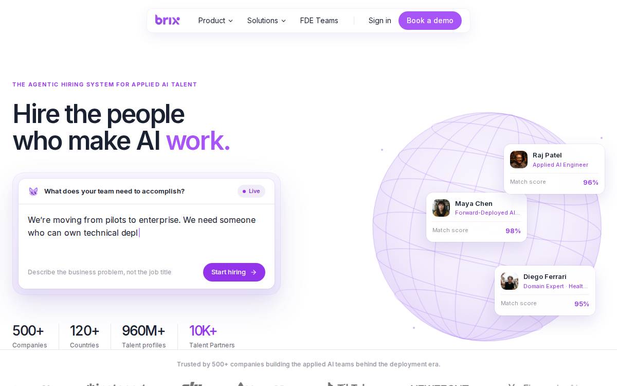 Brix website preview