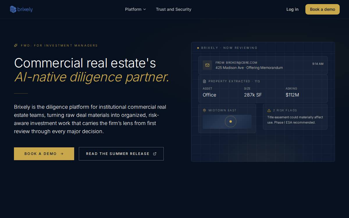 Brixely website preview