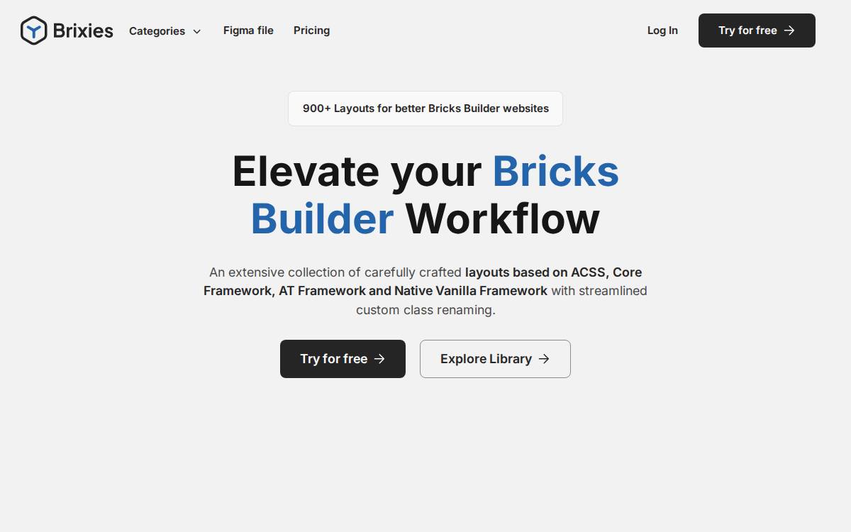 Brixies website preview