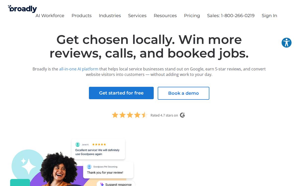 Broadly website preview