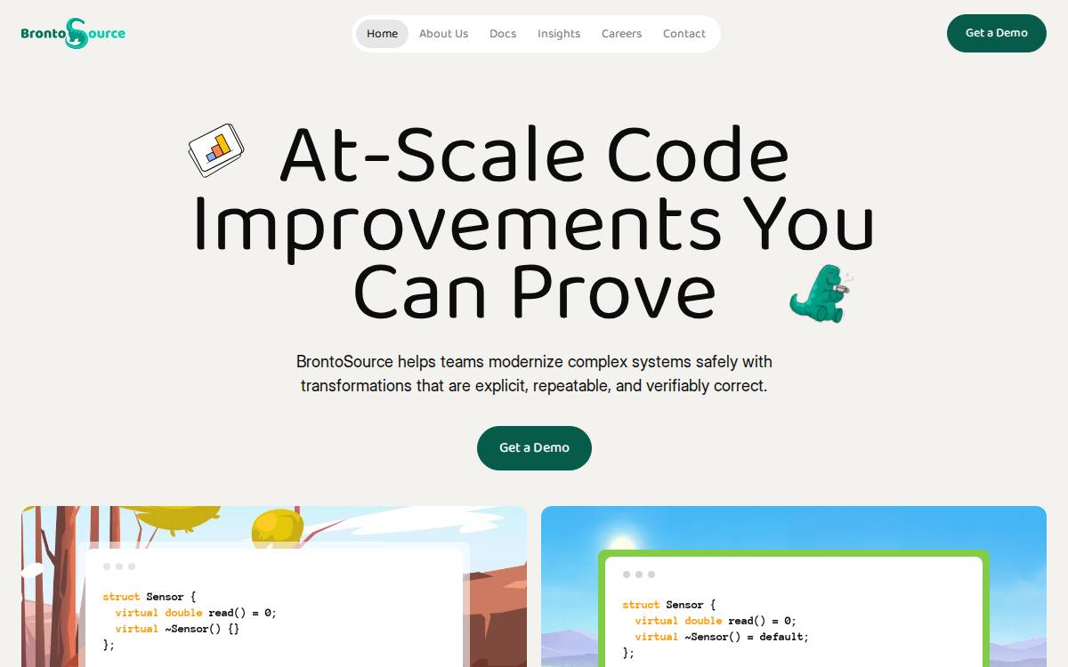 Brontosource website preview