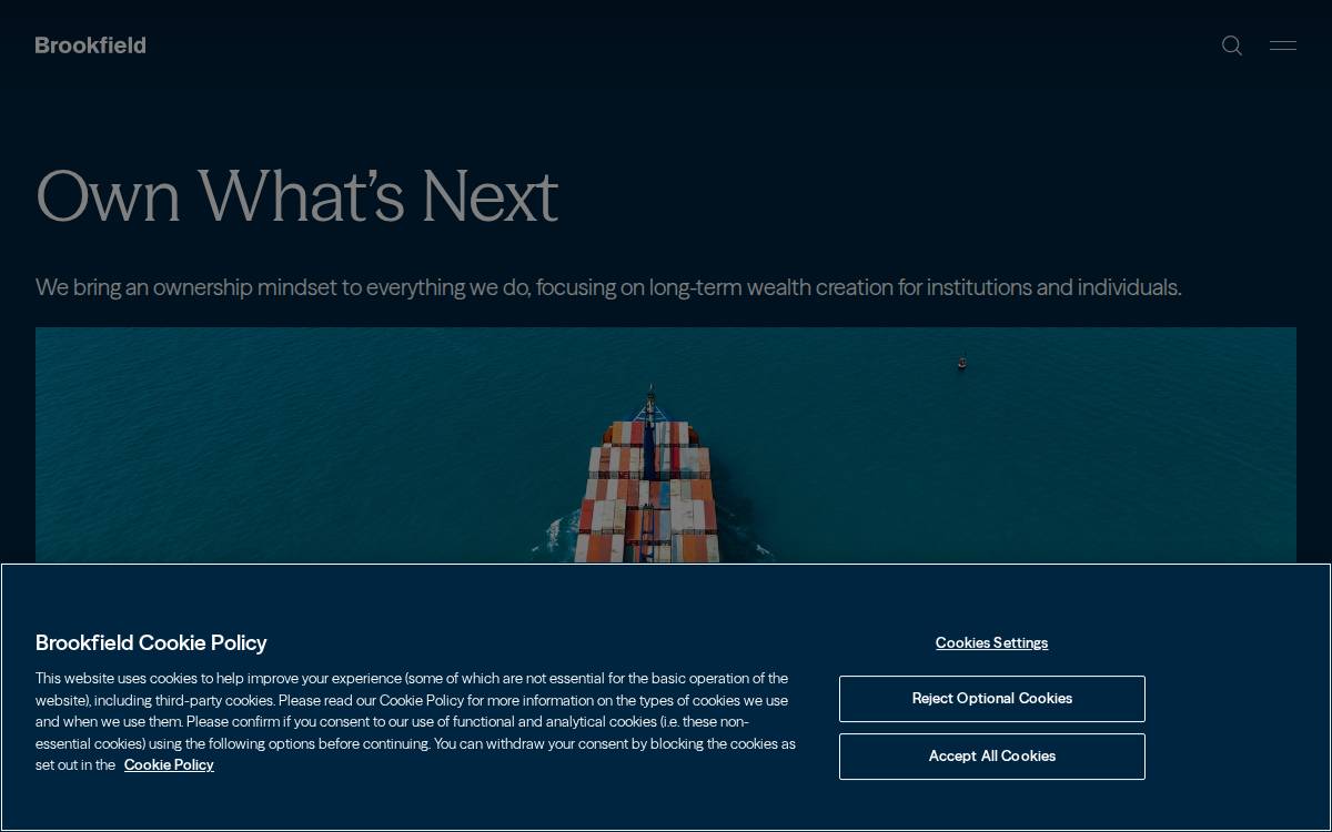 Brookfield Asset Management website preview