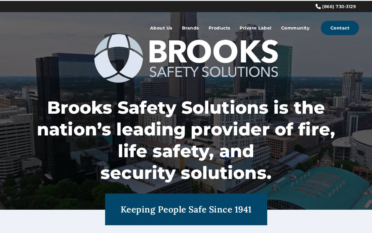 Brooks Safety Solutions website preview