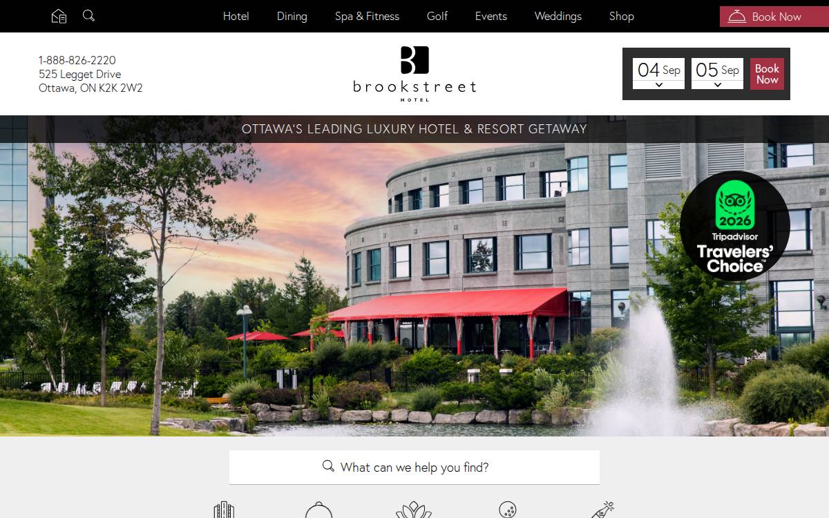 Brookstreethotel website preview