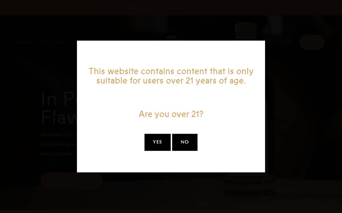 Brother Justus Whiskey Co. website preview