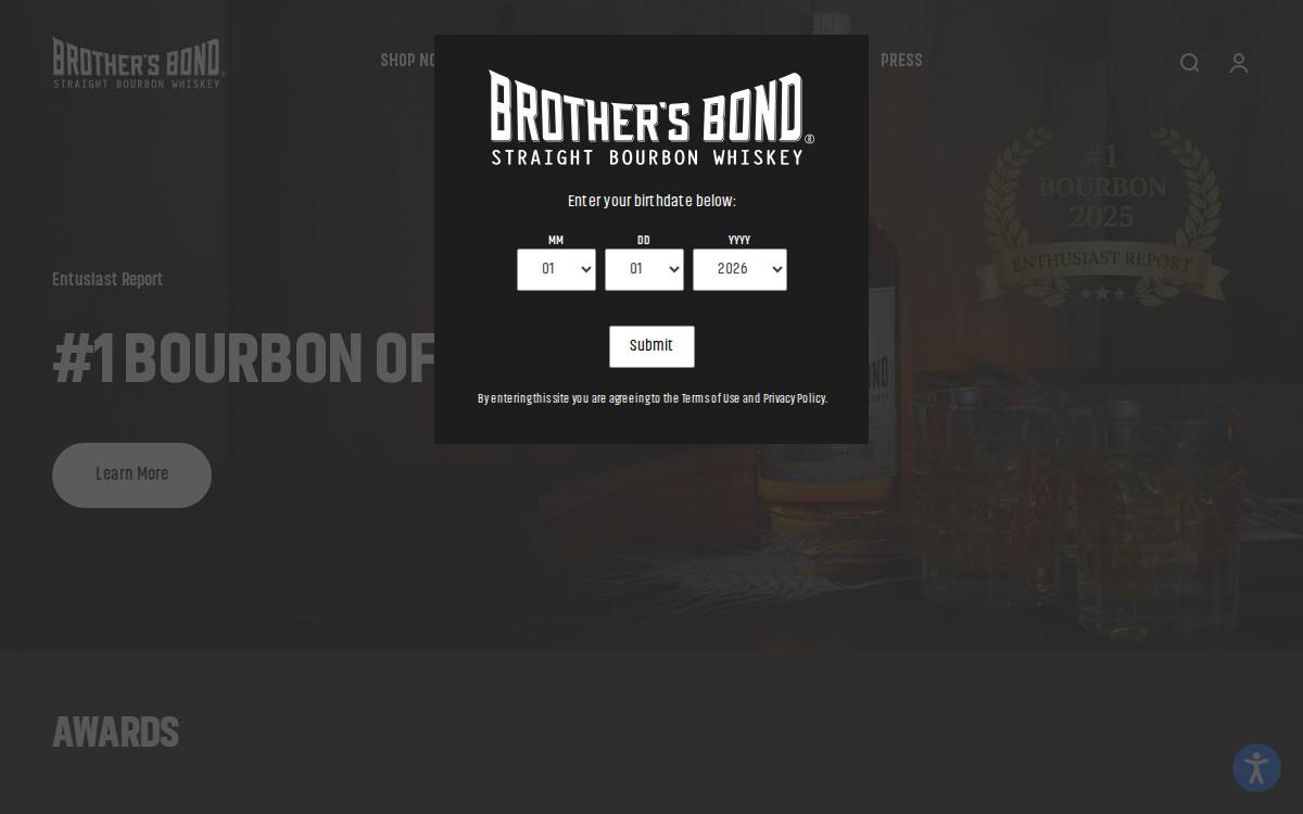 Brother's Bond website preview