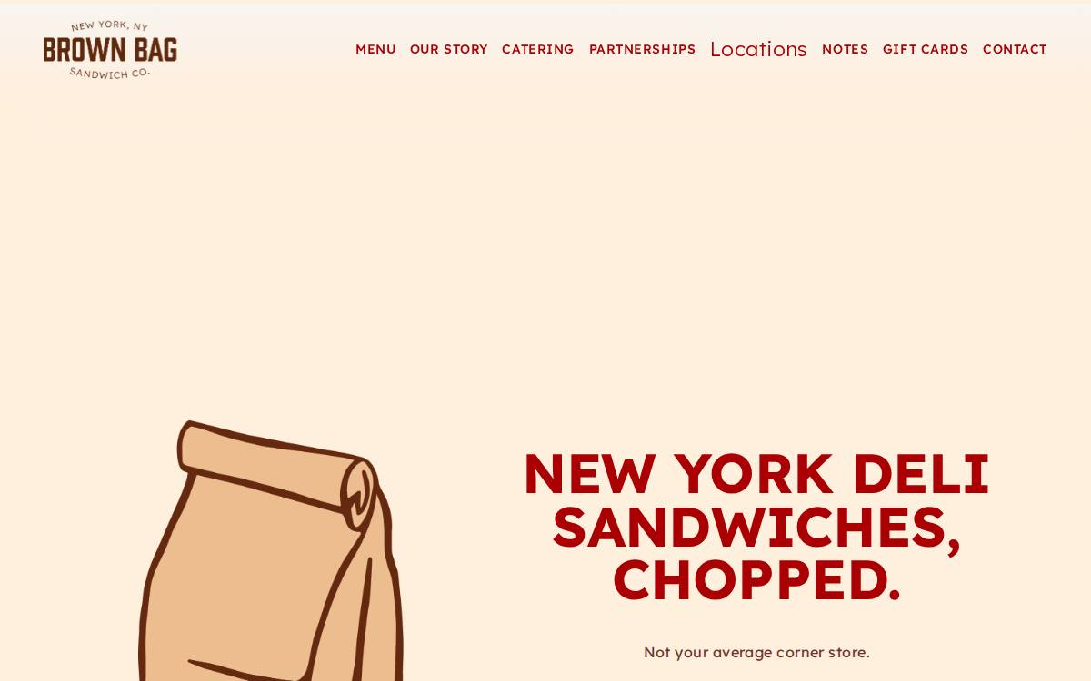Brown Bag website preview