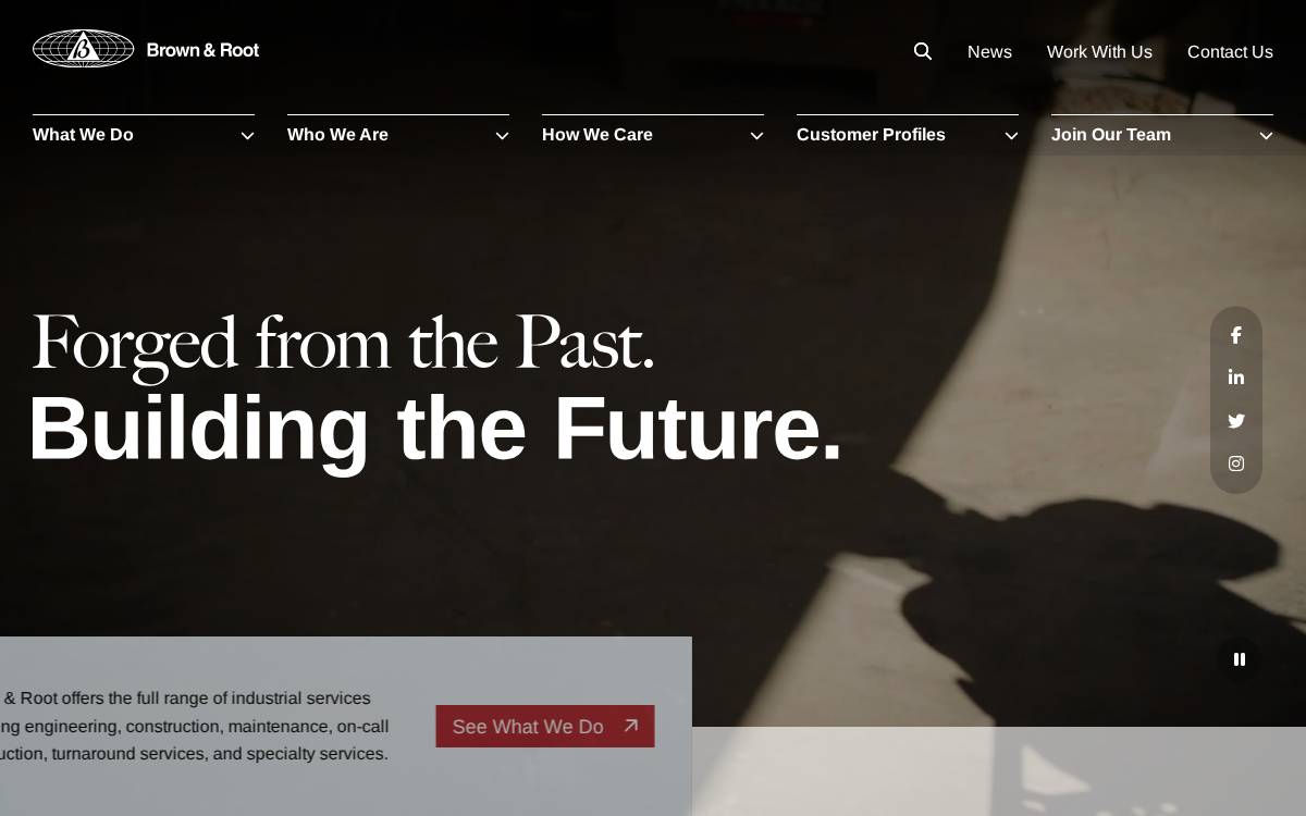 Brown & Root website preview