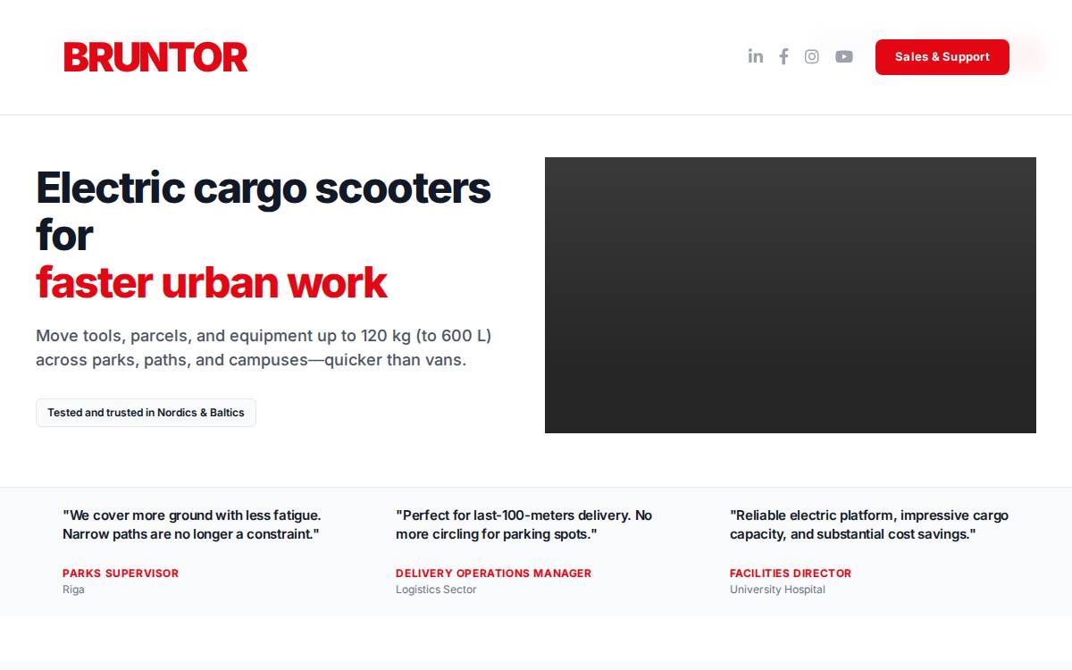 Bruntor website preview
