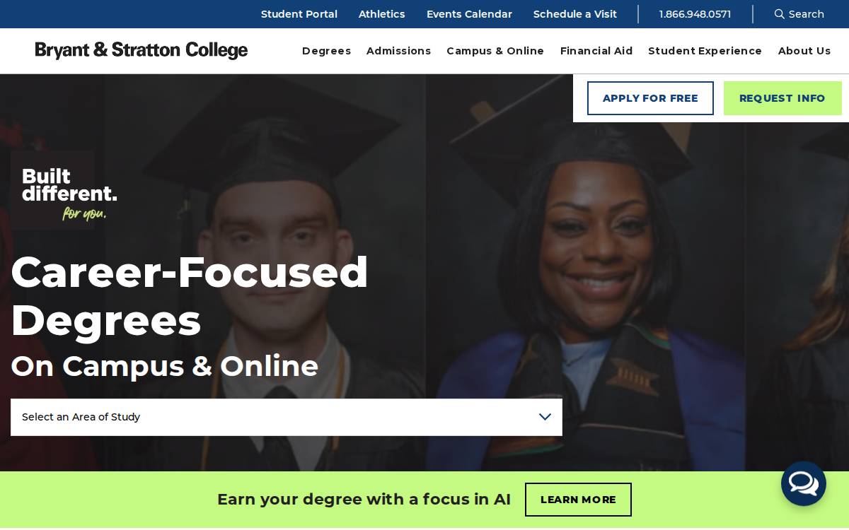 Bryant & Stratton College website preview
