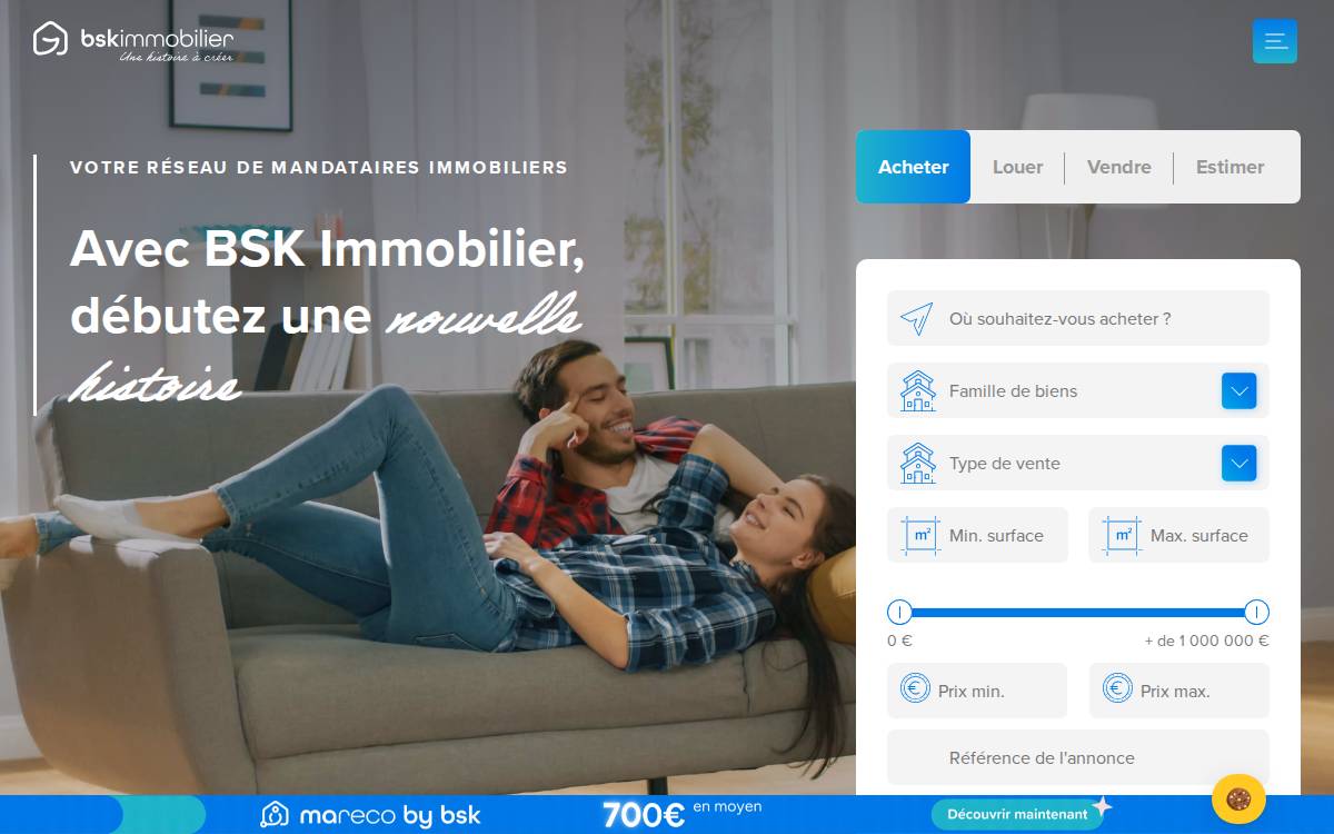 Bsk Immobilier website preview