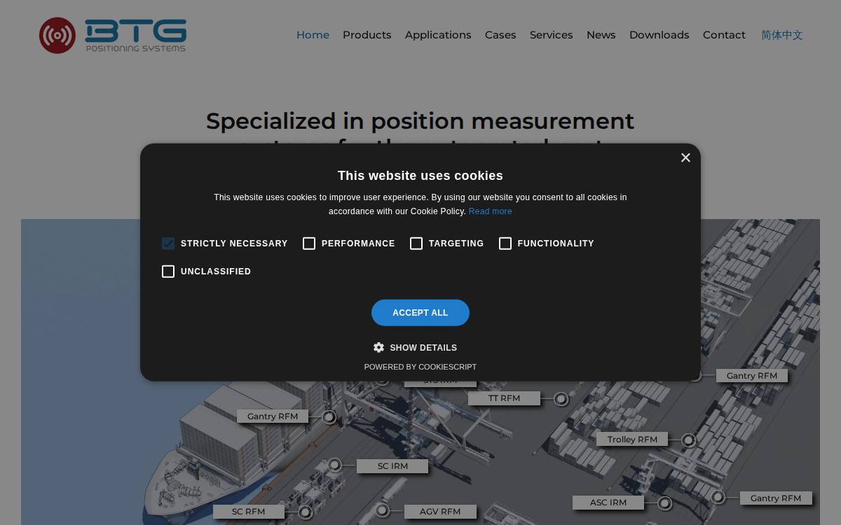 BTG Positioning Systems website preview