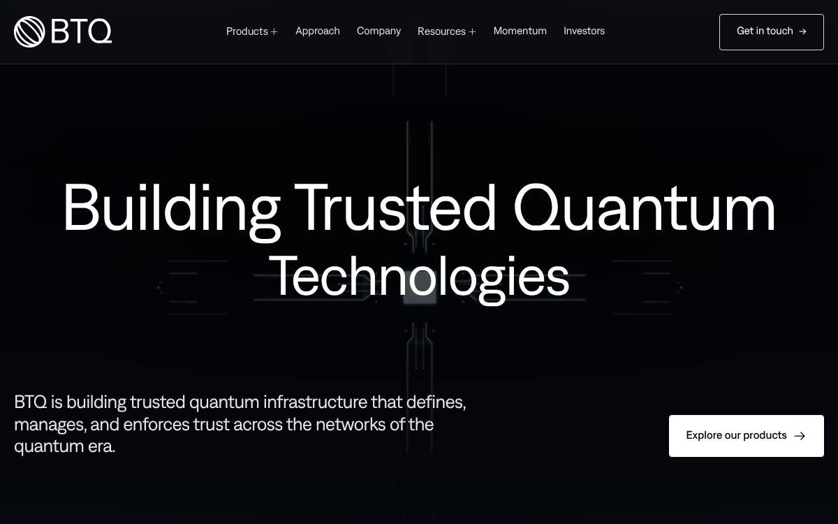 BTQ website preview