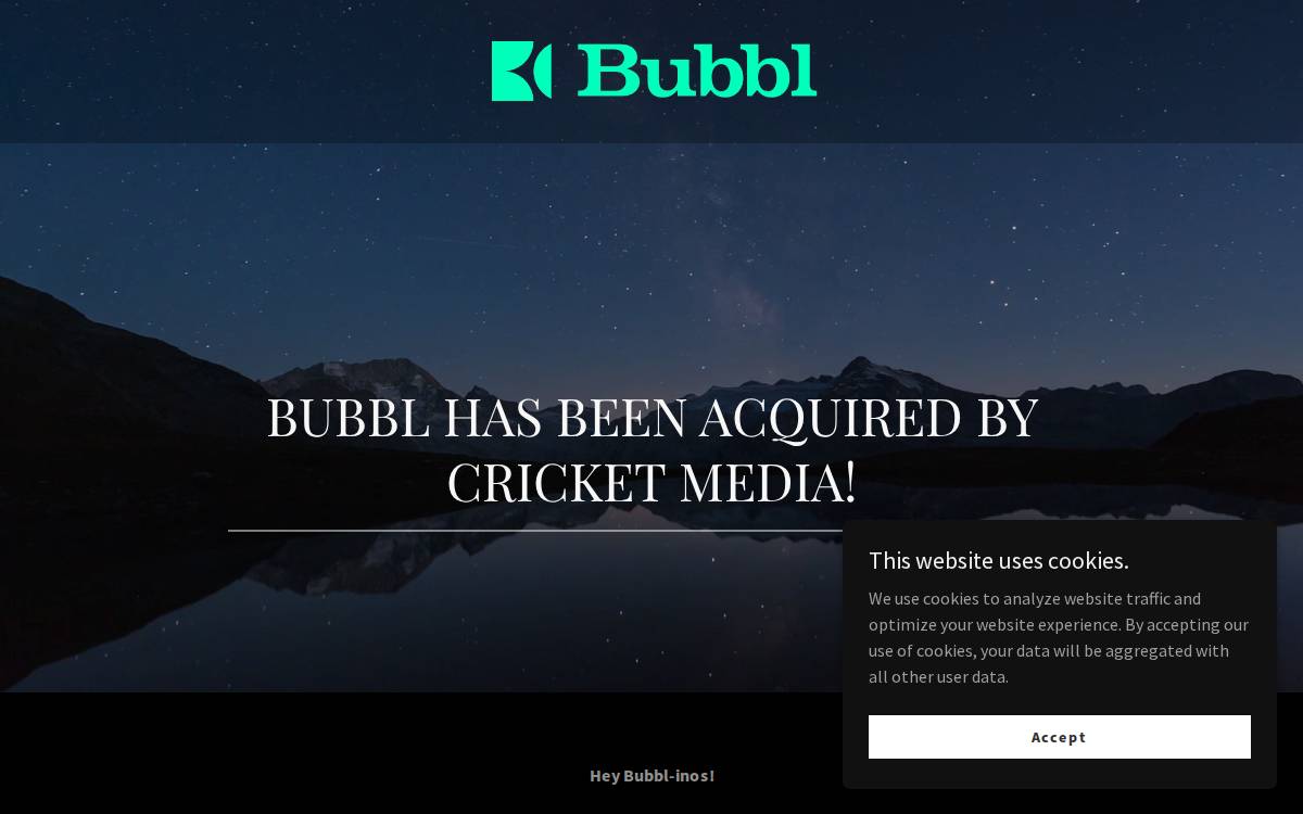 Bubbl website preview