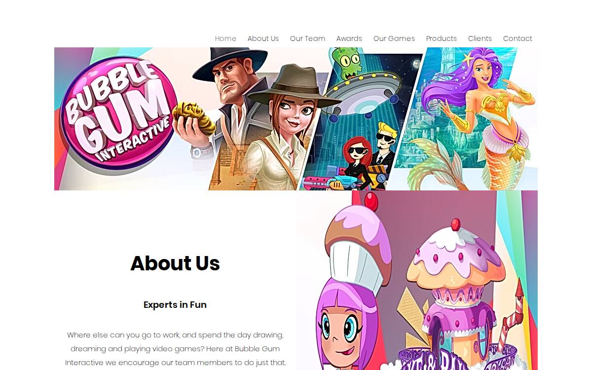Bubble Gum Interactive website preview